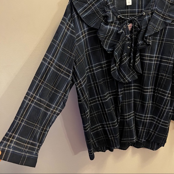 Navy blue Plaid shirt - Picture 6 of 7